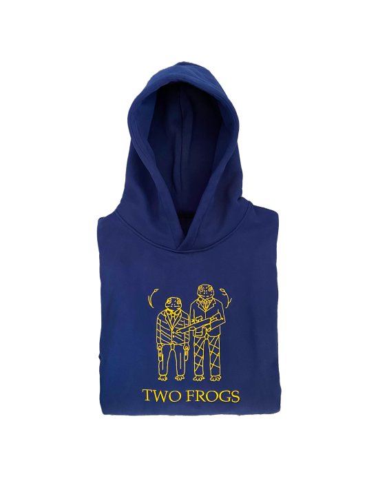 Navy Heavyweight Frog Hoodie