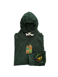 Green Corduroy Frog Hoodie