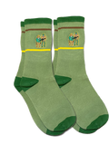 Green Embroidered Frog Socks