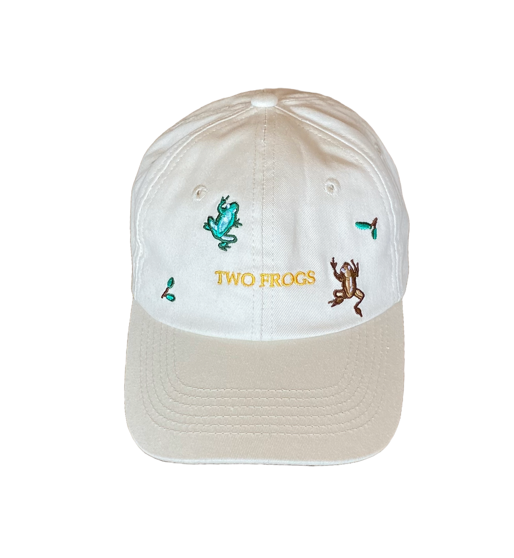 Cream Frog Cap