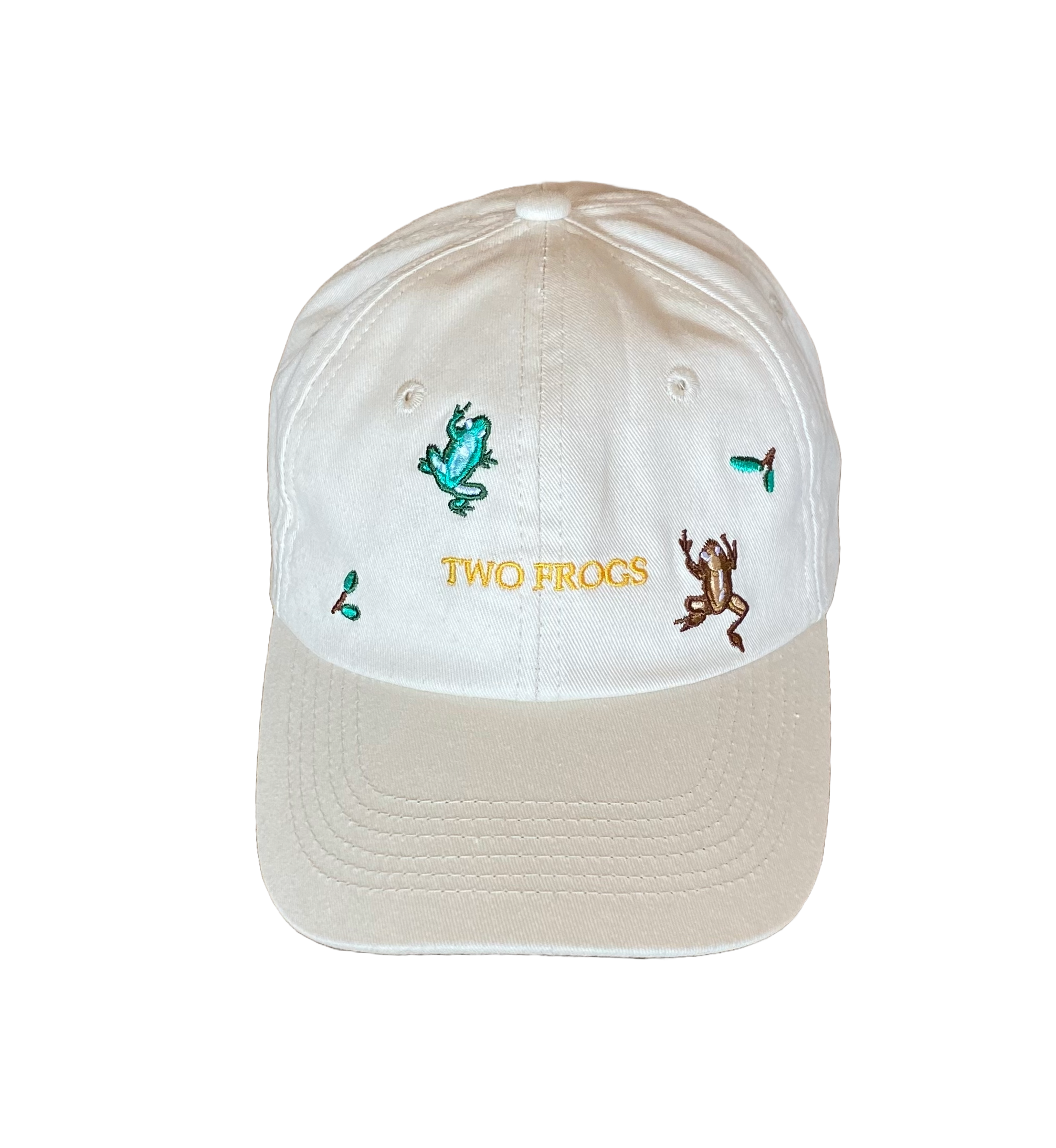 Cream Frog Cap
