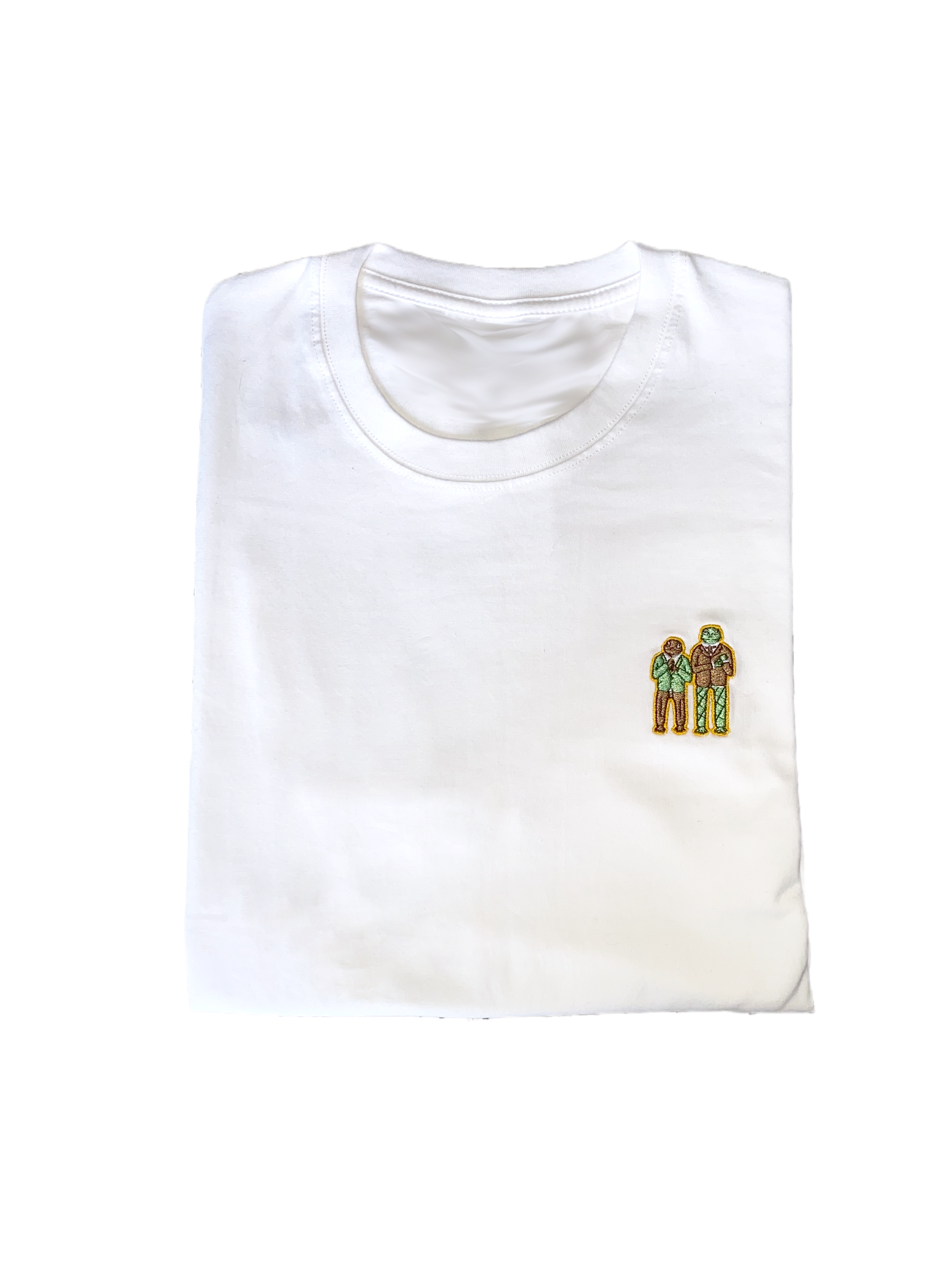 White Embroidered Frog Tee